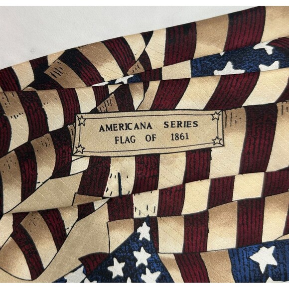 MAX RAAB Tango 100% Silk Neck Tie Americana Series "Flag of 1861" - 4th of July - Picture 5 of 7